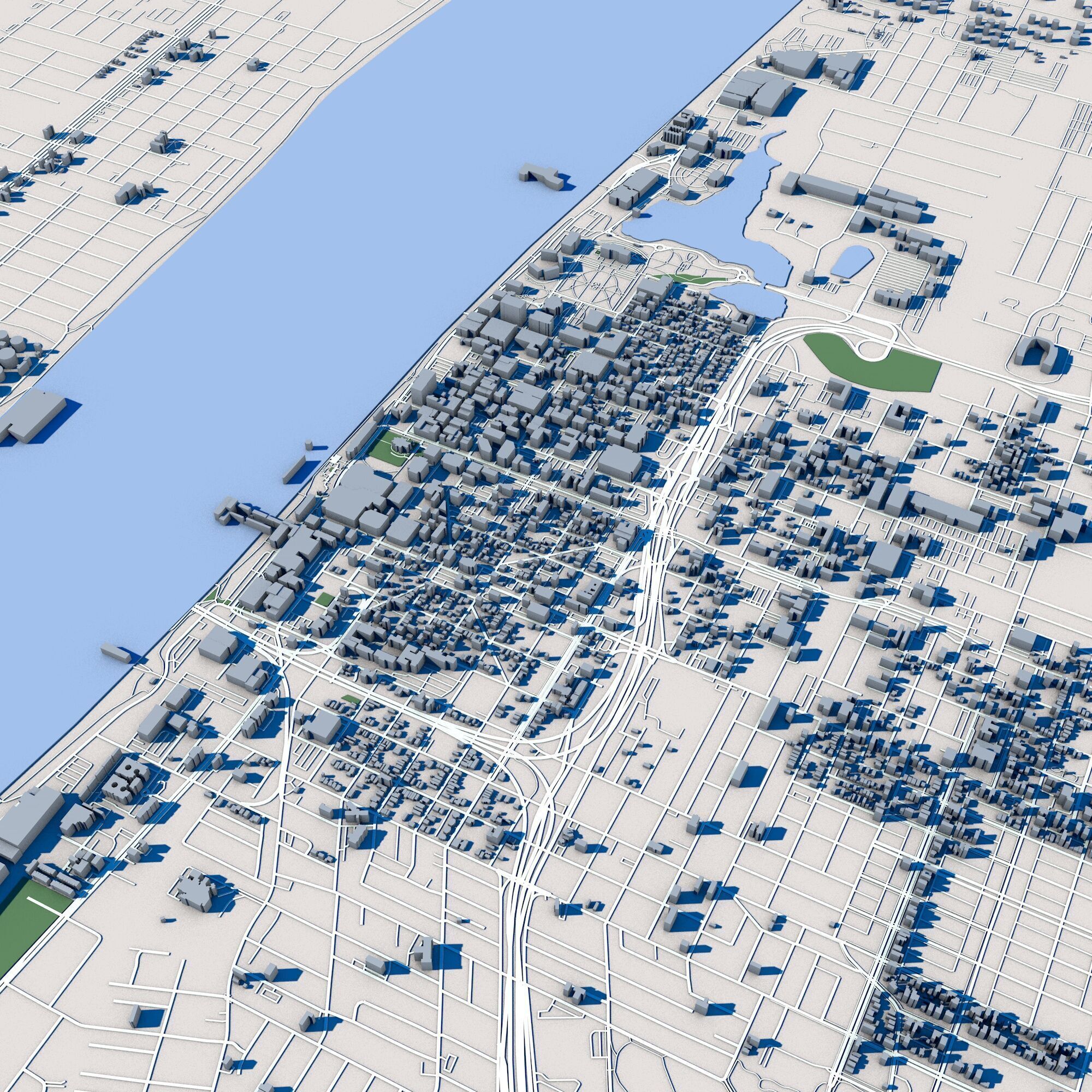 Baton Rouge City Louisiana 3D model_5