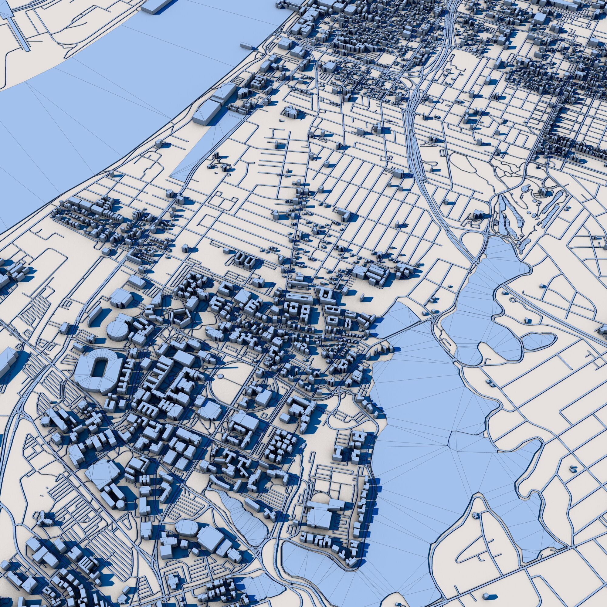 Baton Rouge City Louisiana 3D model_8