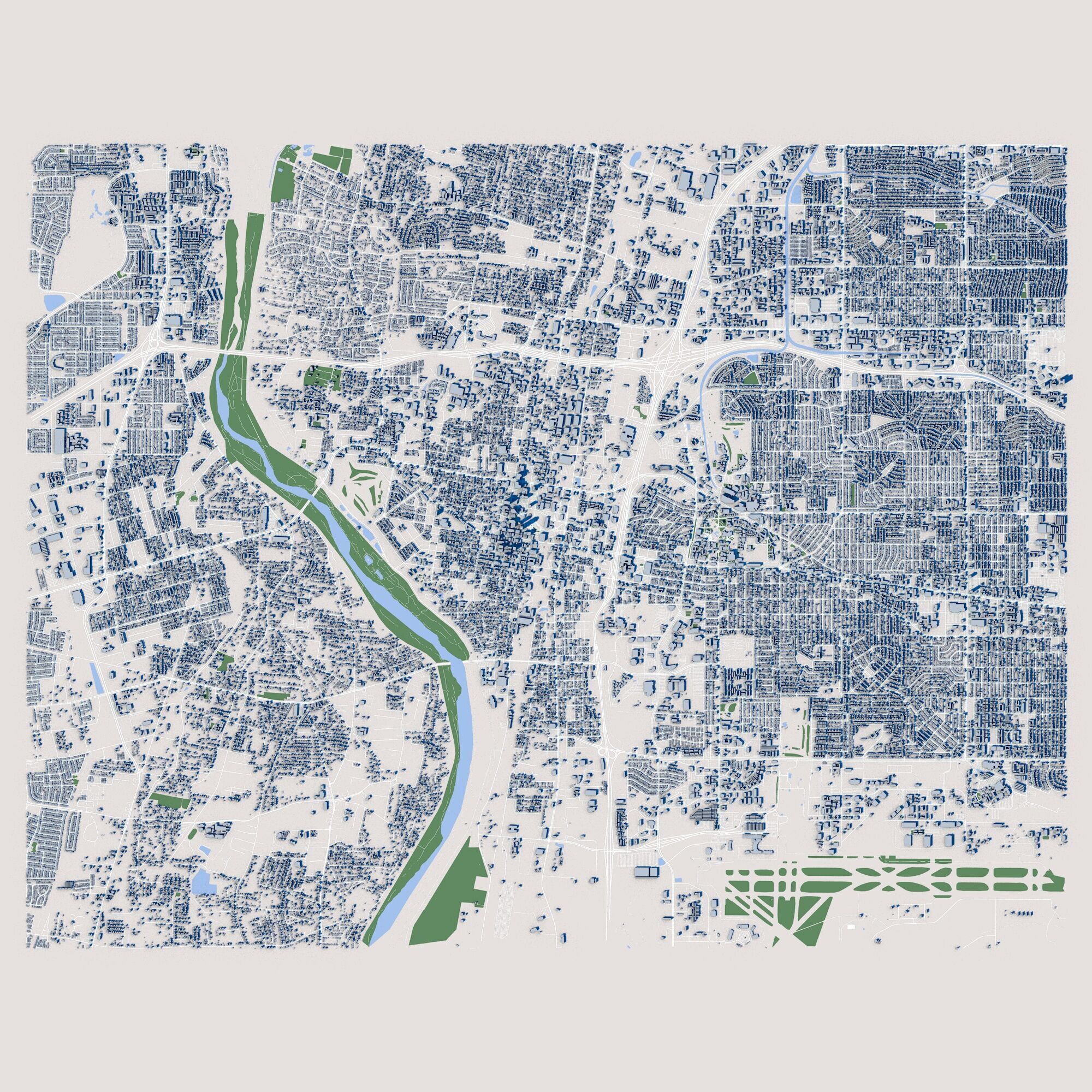 Albuquerque City New Mexico 3D model_2