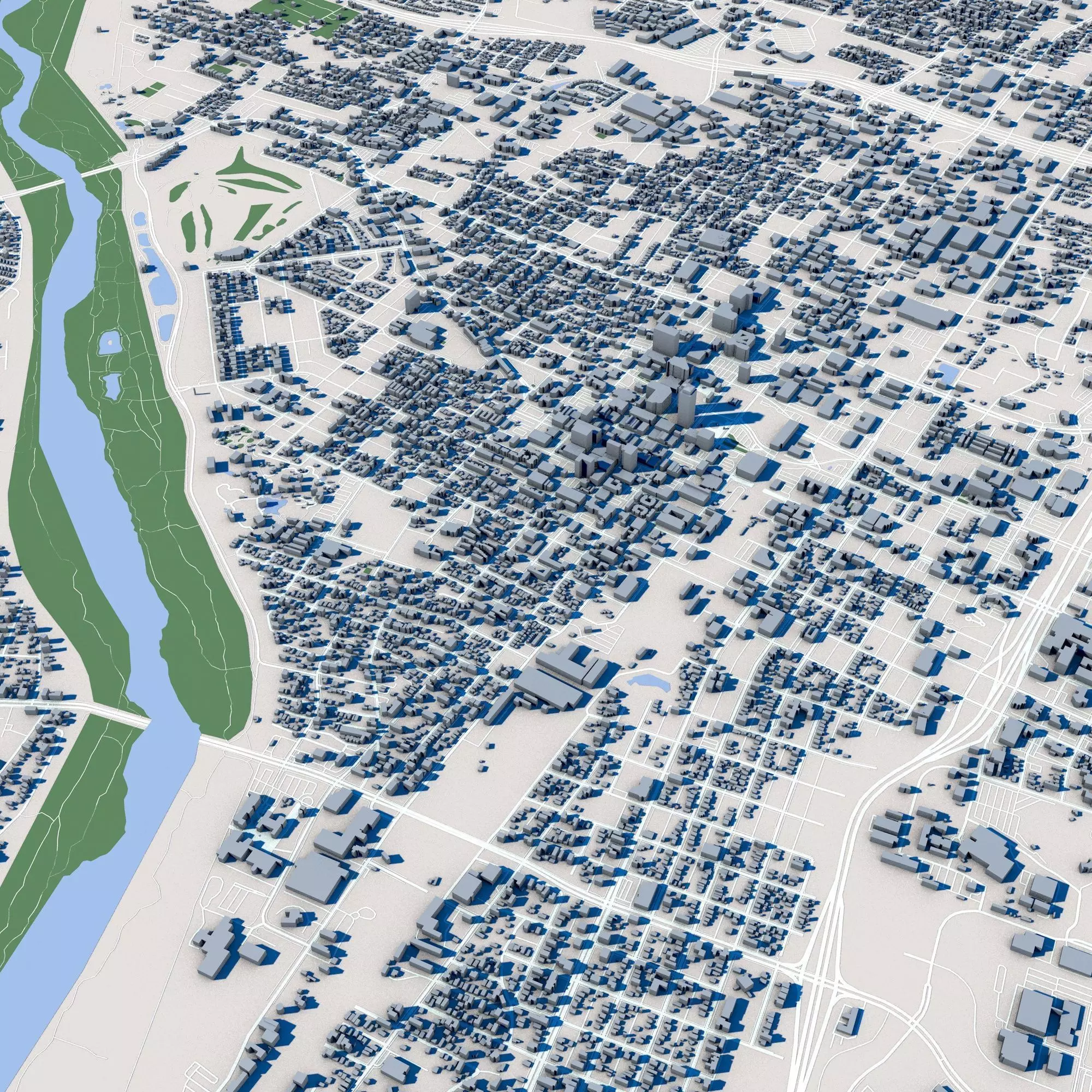 Albuquerque City New Mexico 3D model_0