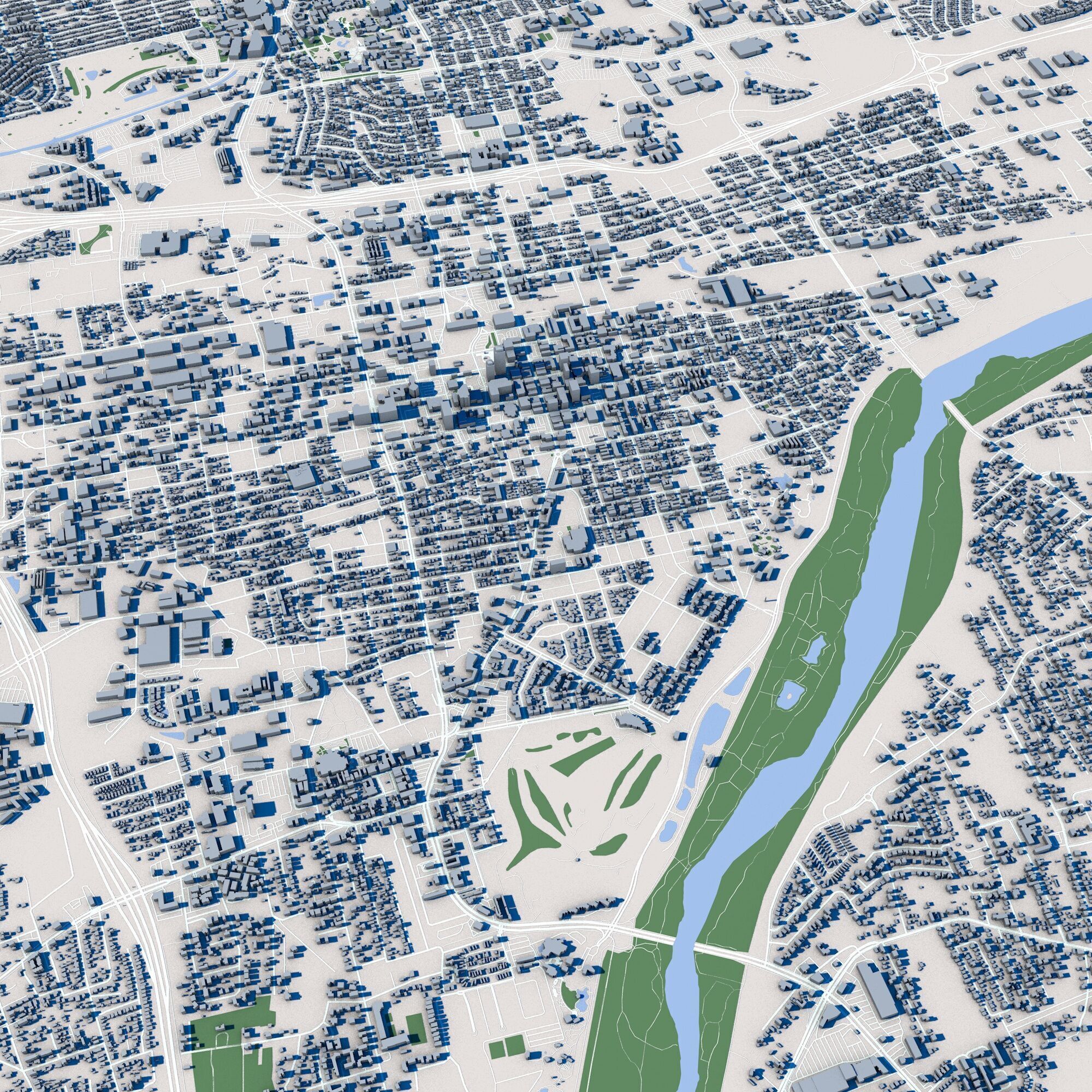 Albuquerque City New Mexico 3D model_9