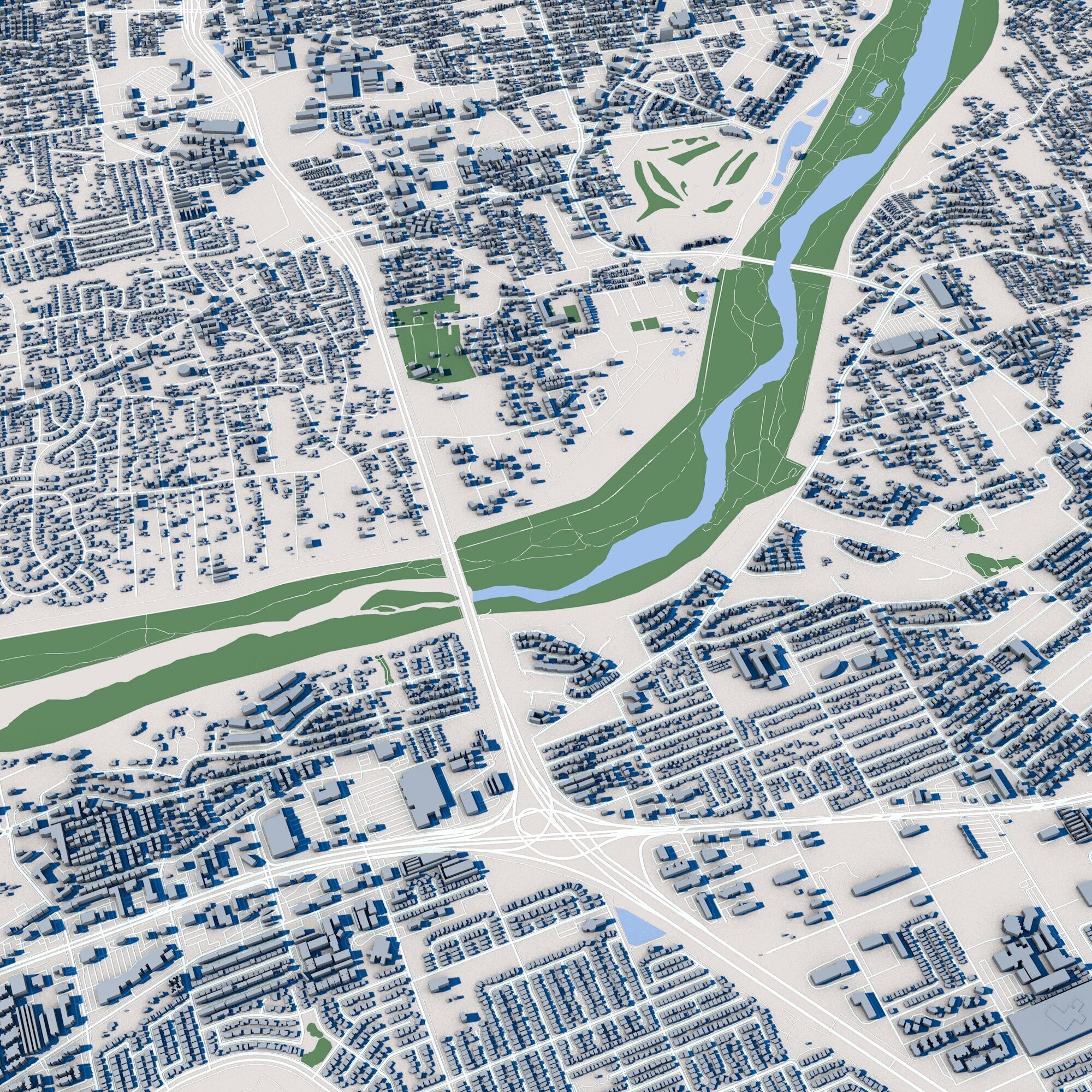 Albuquerque City New Mexico 3D model_7