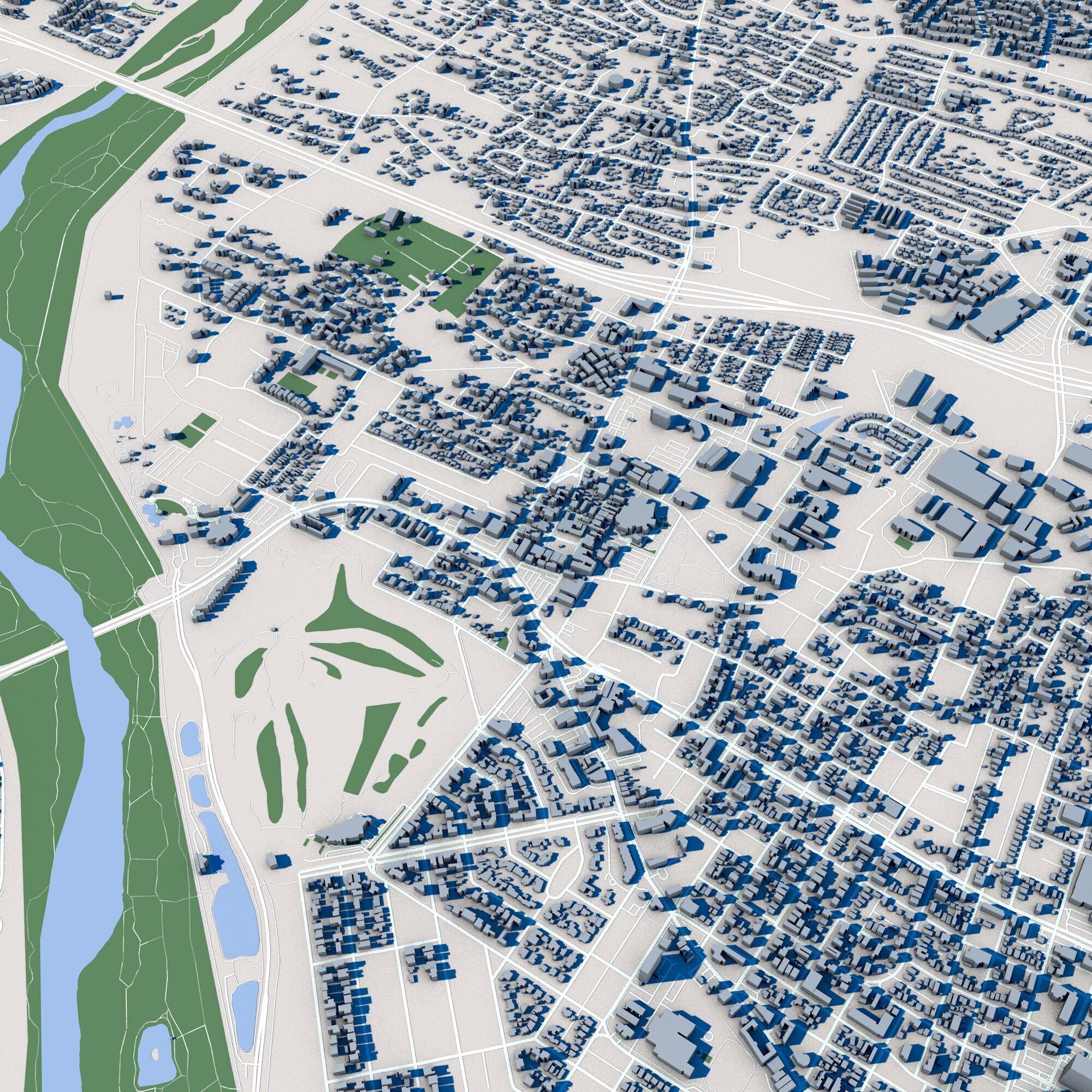 Albuquerque City New Mexico 3D model_6