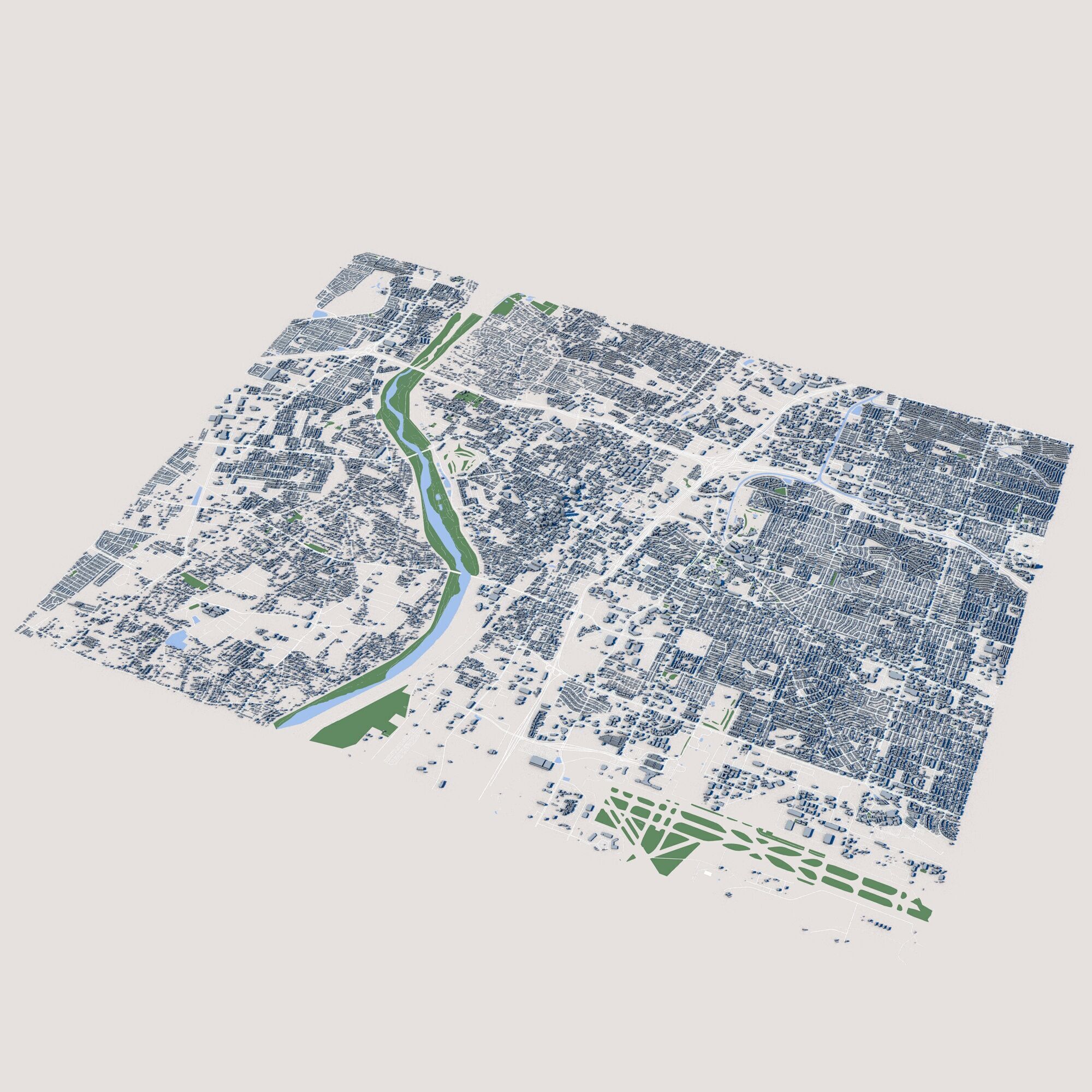 Albuquerque City New Mexico 3D model_1