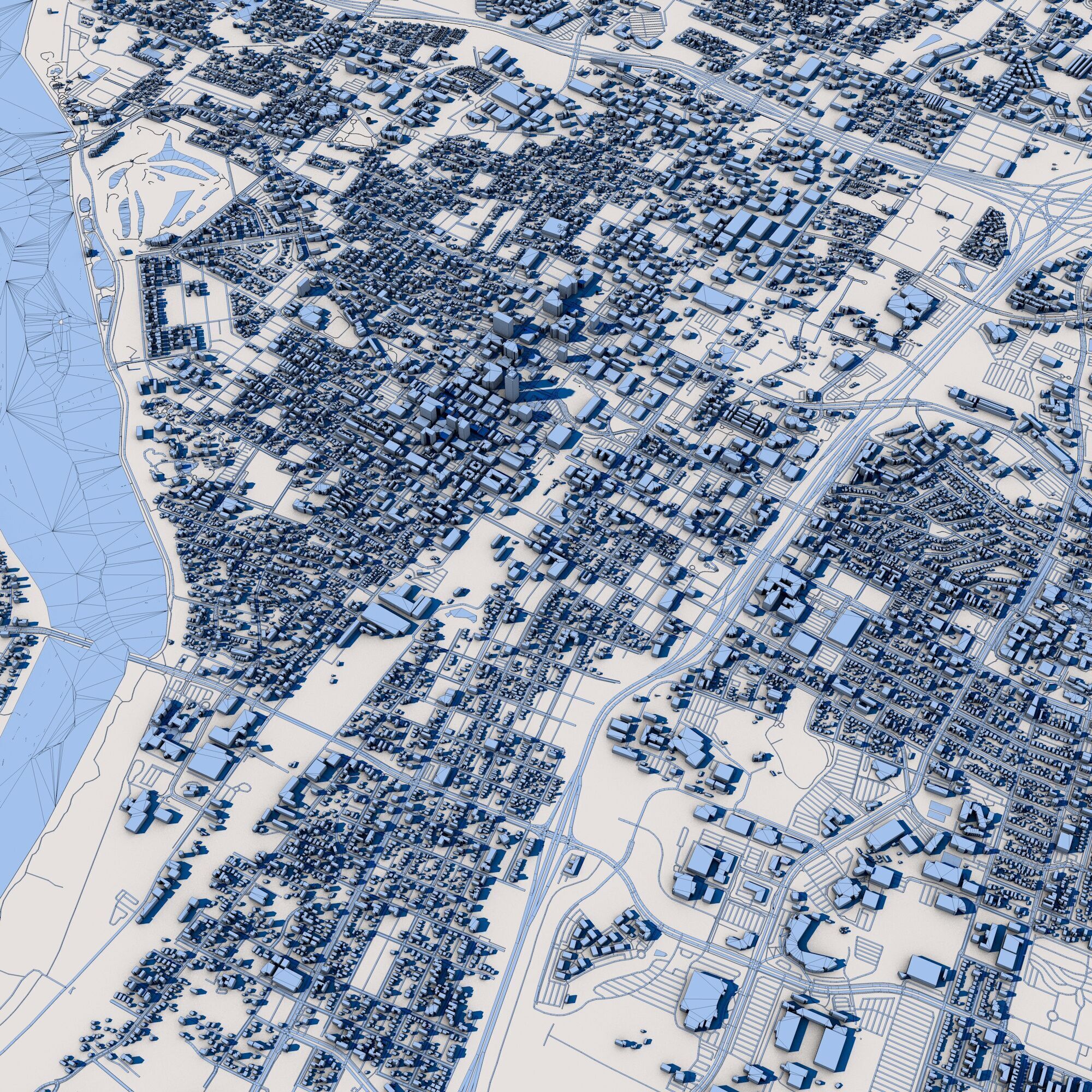 Albuquerque City New Mexico 3D model_10