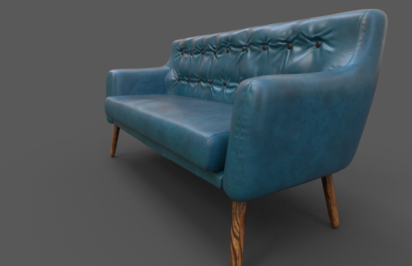 Courch-Sofa Furniture Low-poly 3D model_2