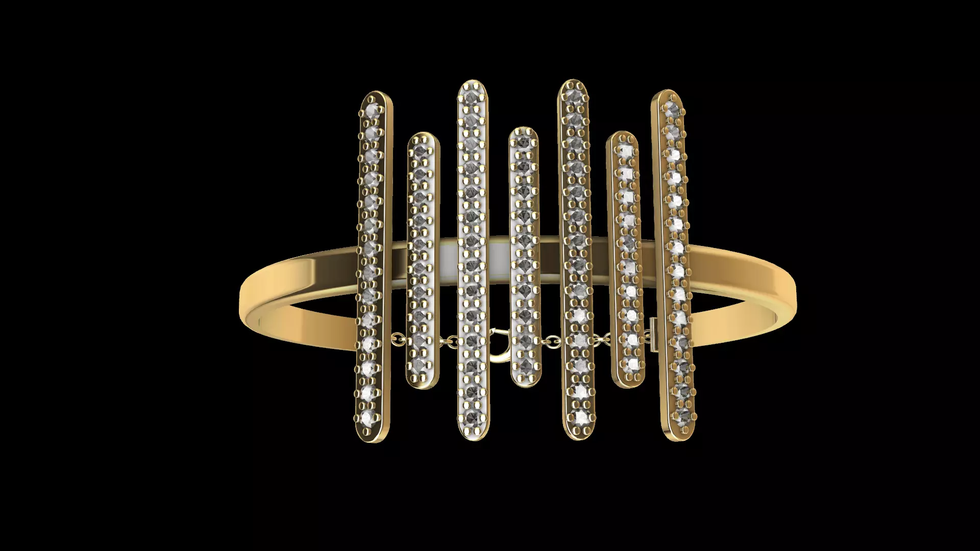 diamond bracelet base 3D print model_0