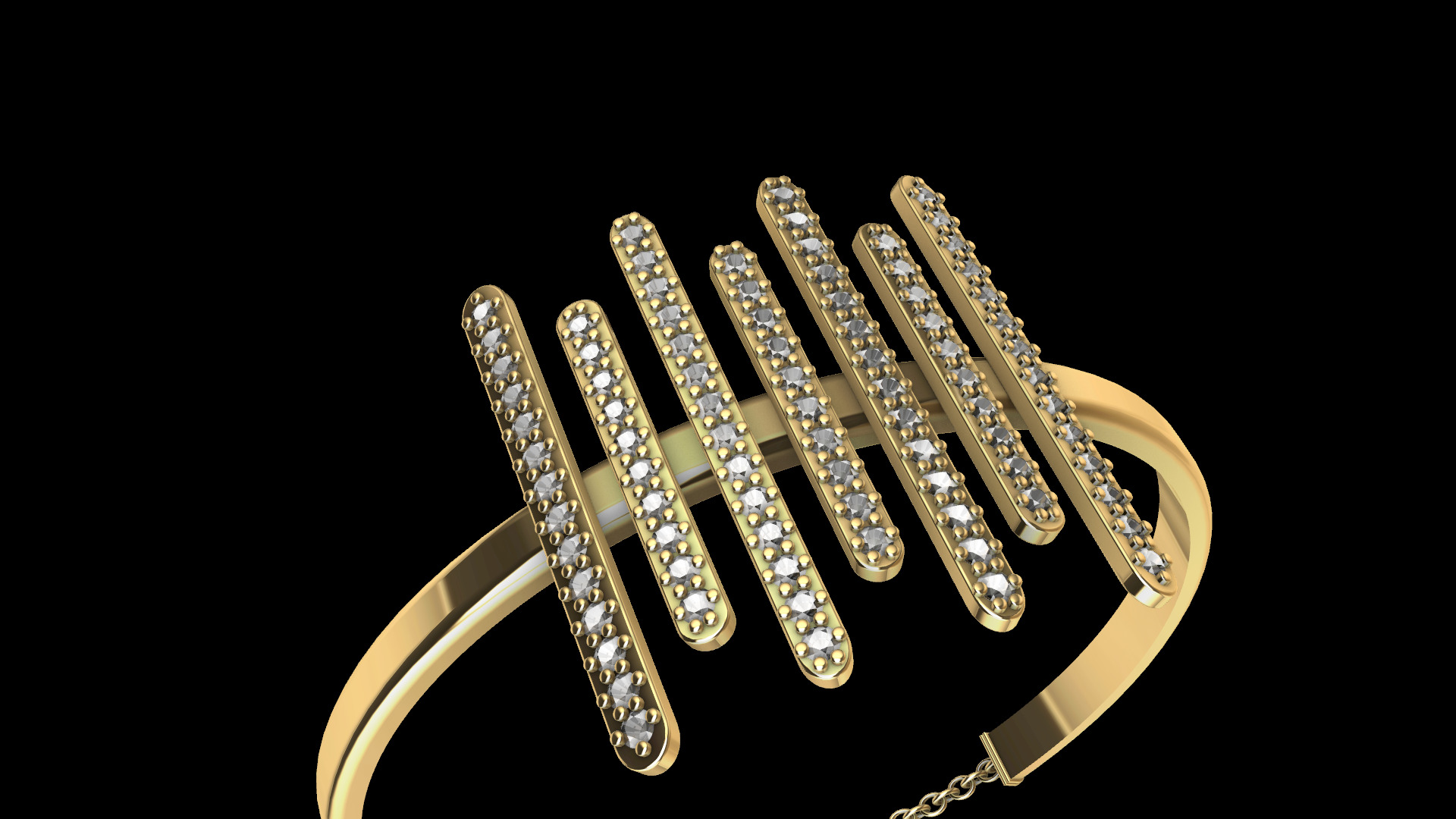 diamond bracelet base 3D print model_2