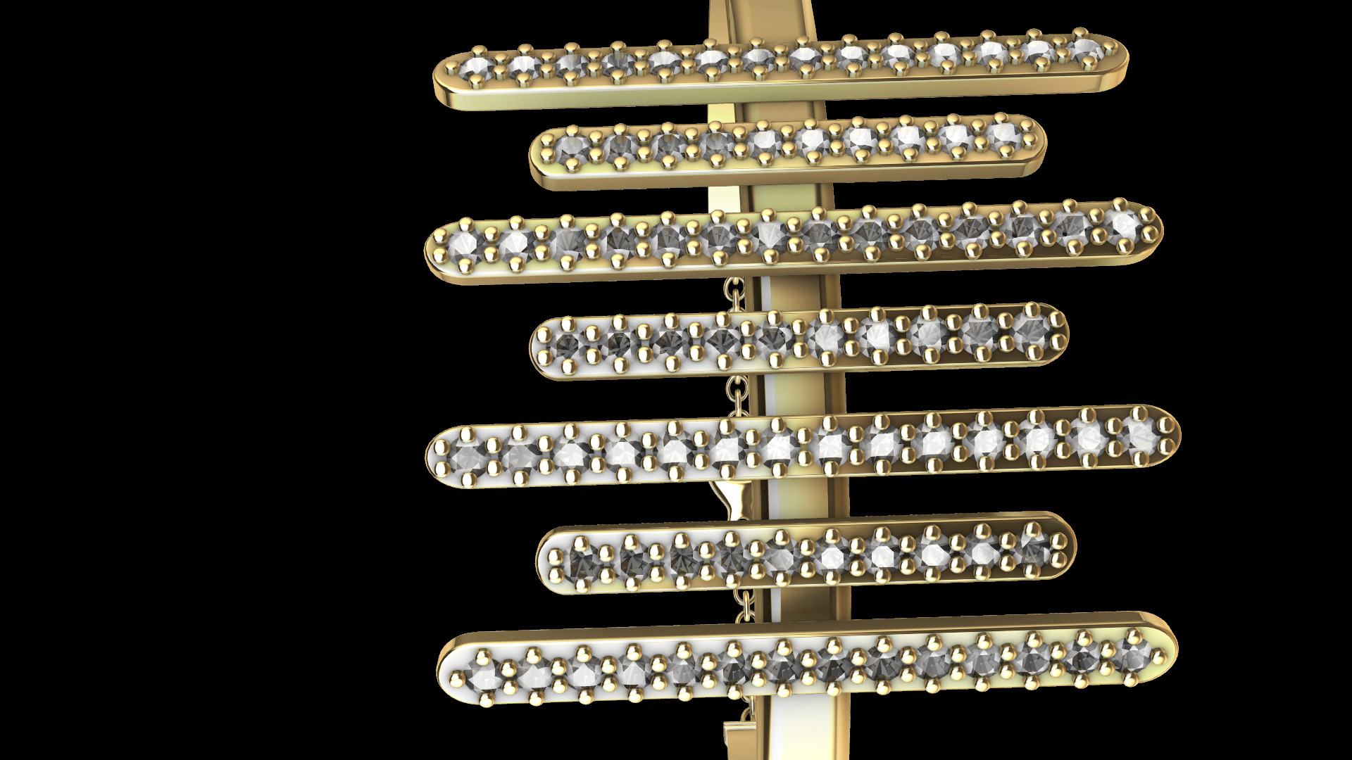 diamond bracelet base 3D print model_4