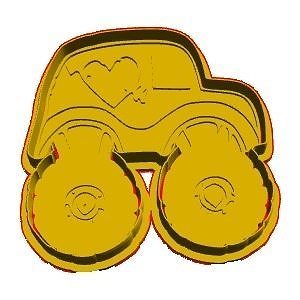 Monster Truck Cookie Cutter 3D model