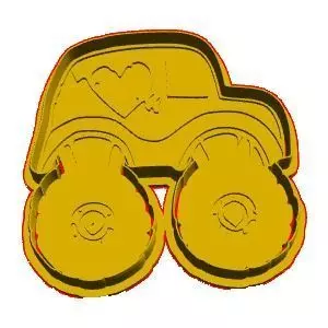 Monster Truck Cookie Cutter 3D model
