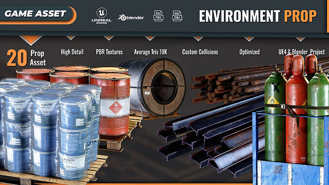 Environment Prop Vol 1 Low-poly 3D model