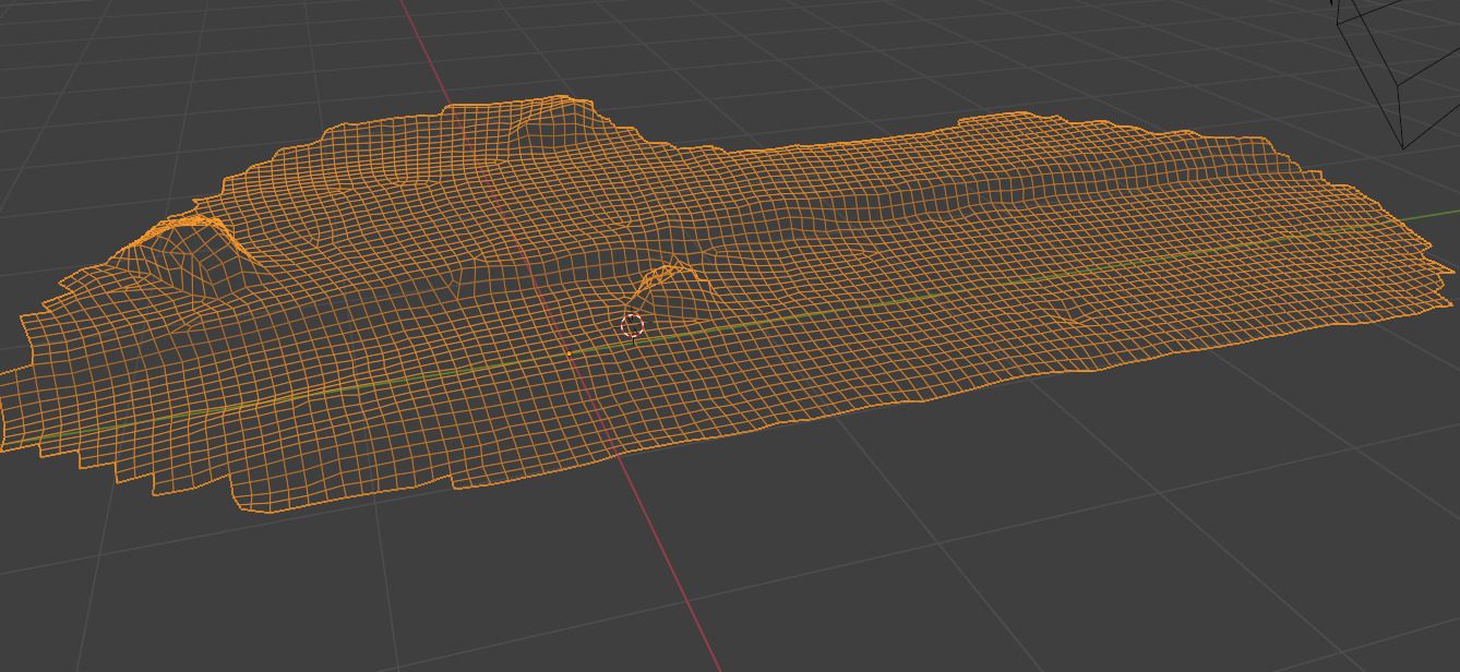 small rock coastline next to lake  Low-poly 3D model_3