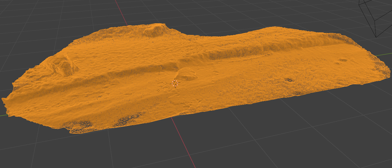 small rock coastline next to lake  Low-poly 3D model_4