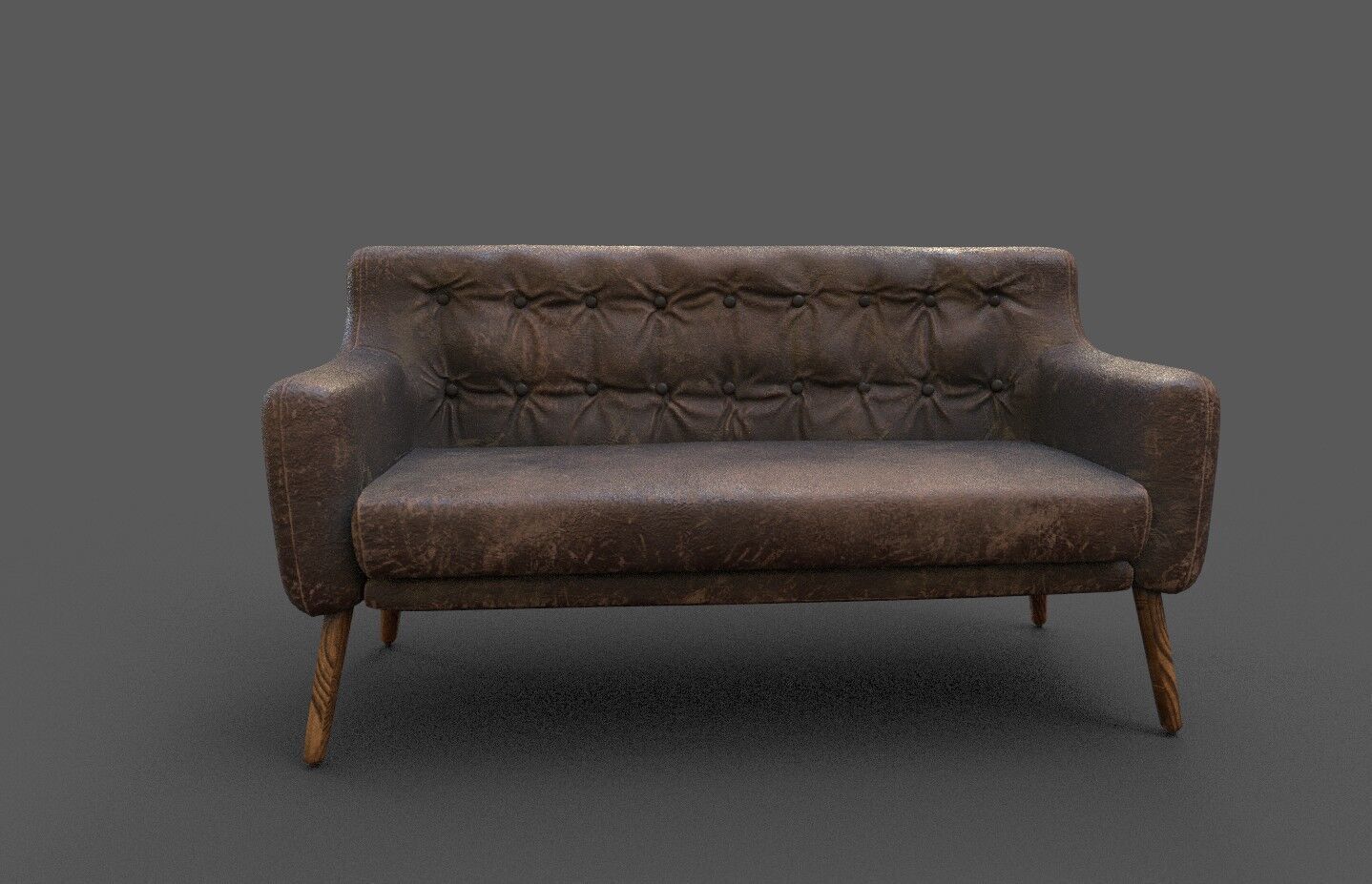Courch-Sofa  Furniture Low-poly 3D model_12
