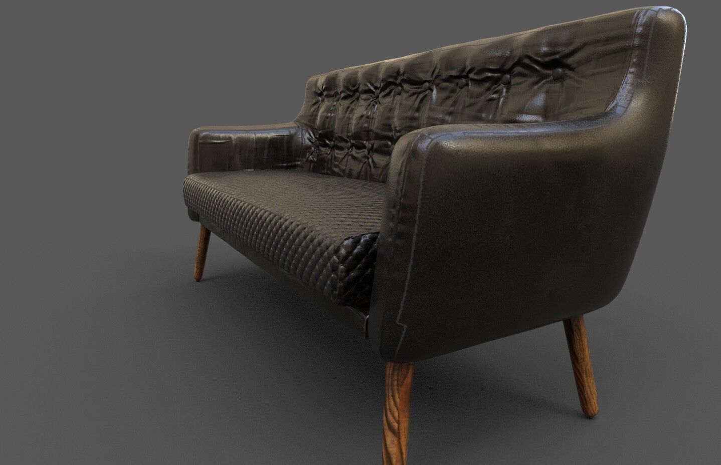 Courch-Sofa  Furniture Low-poly 3D model_23