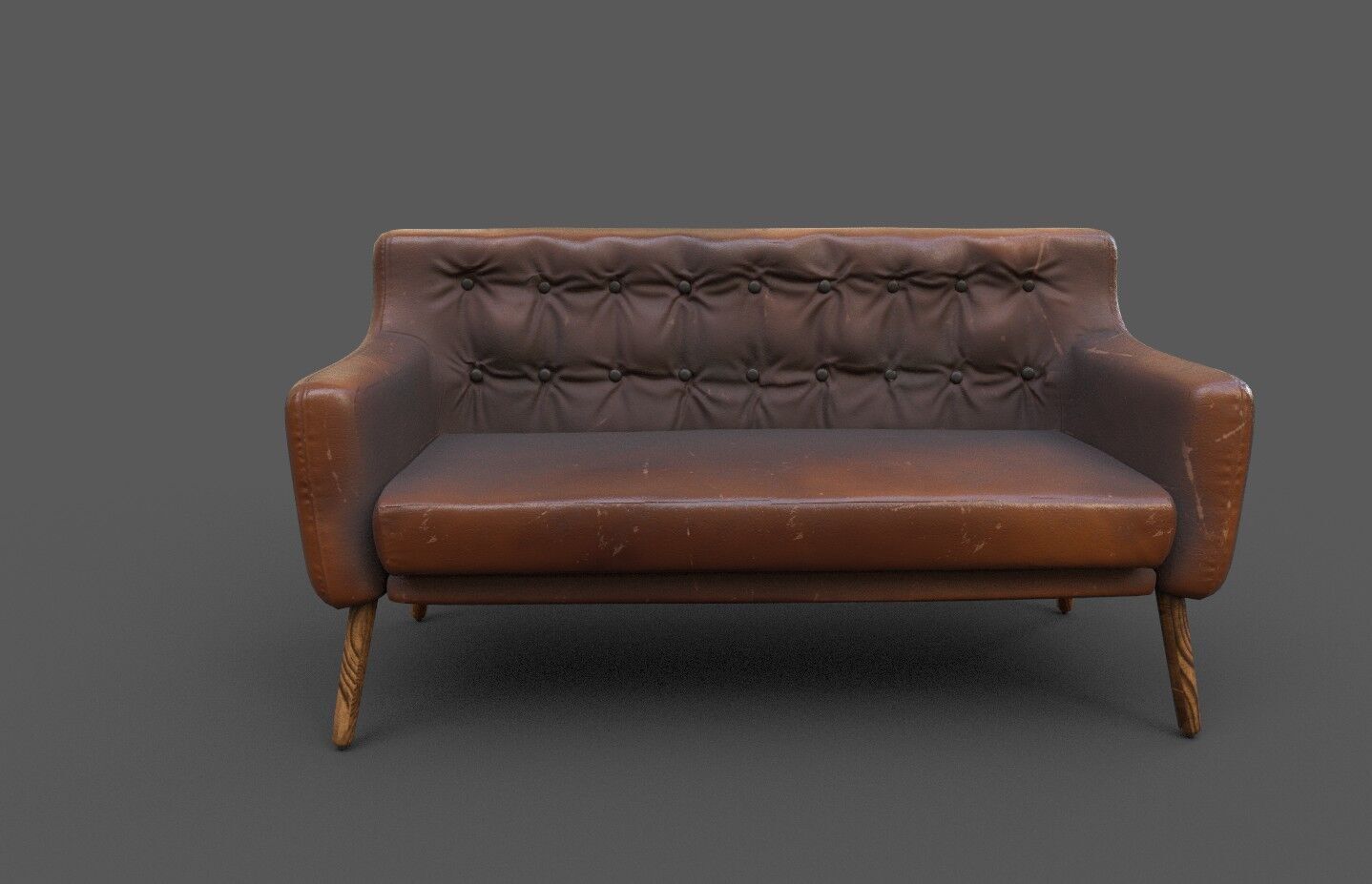 Courch-Sofa  Furniture Low-poly 3D model_7