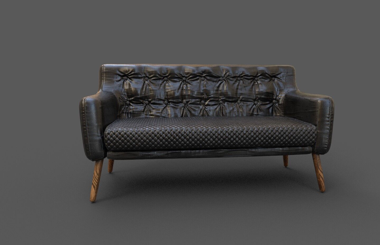 Courch-Sofa  Furniture Low-poly 3D model_22