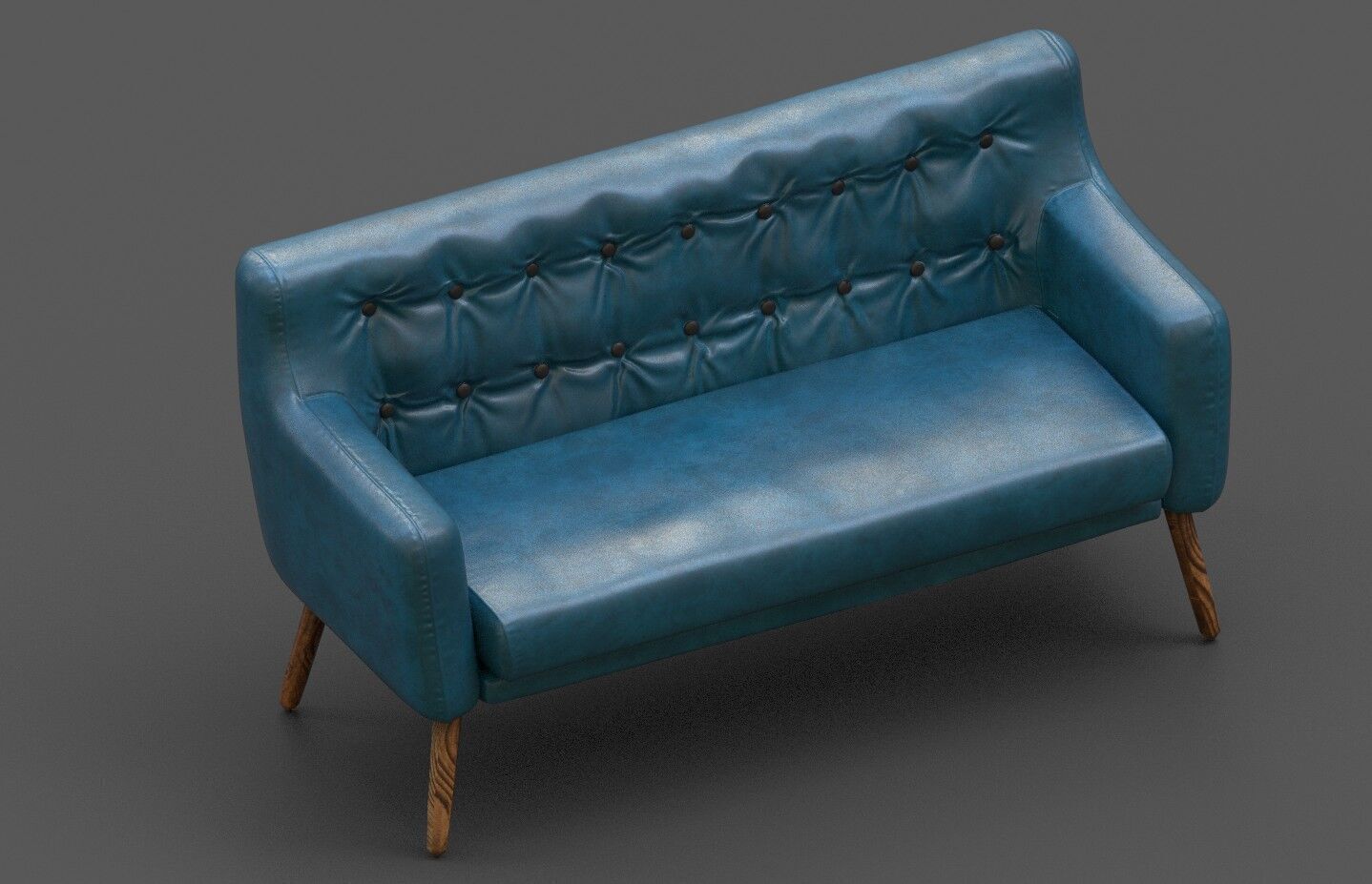 Courch-Sofa  Furniture Low-poly 3D model_16