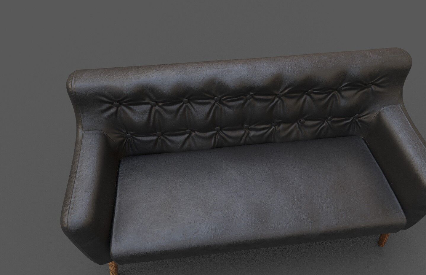 Courch-Sofa  Furniture Low-poly 3D model_5