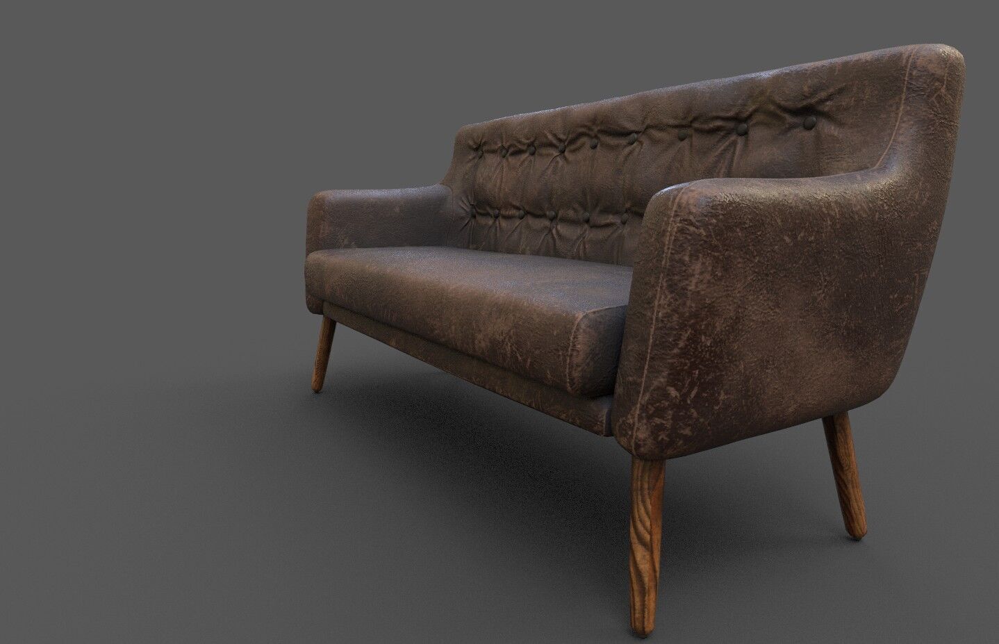 Courch-Sofa  Furniture Low-poly 3D model_13