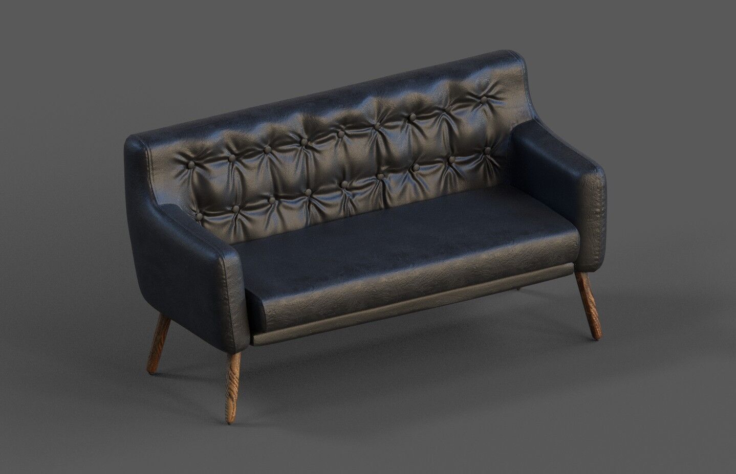 Courch-Sofa  Furniture Low-poly 3D model_1