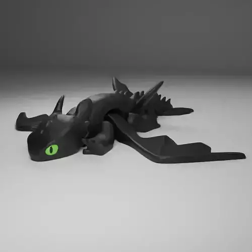 Flexi Toothless Articulated Night fury Dragon Model