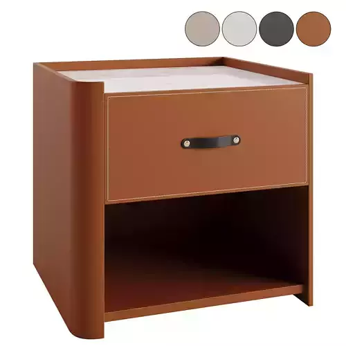 Litfad - Minimalist Stone Countertop Bedside Cabinet