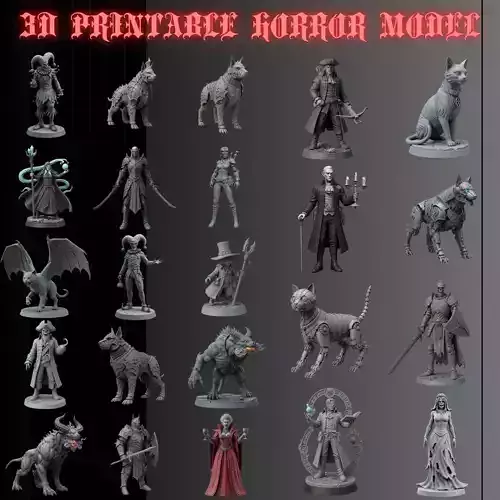 3D Printable Horror Figure Collection  