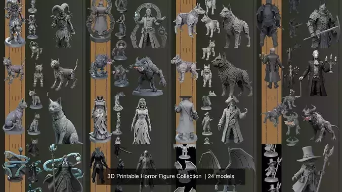 3D Printable Horror Figure Collection 