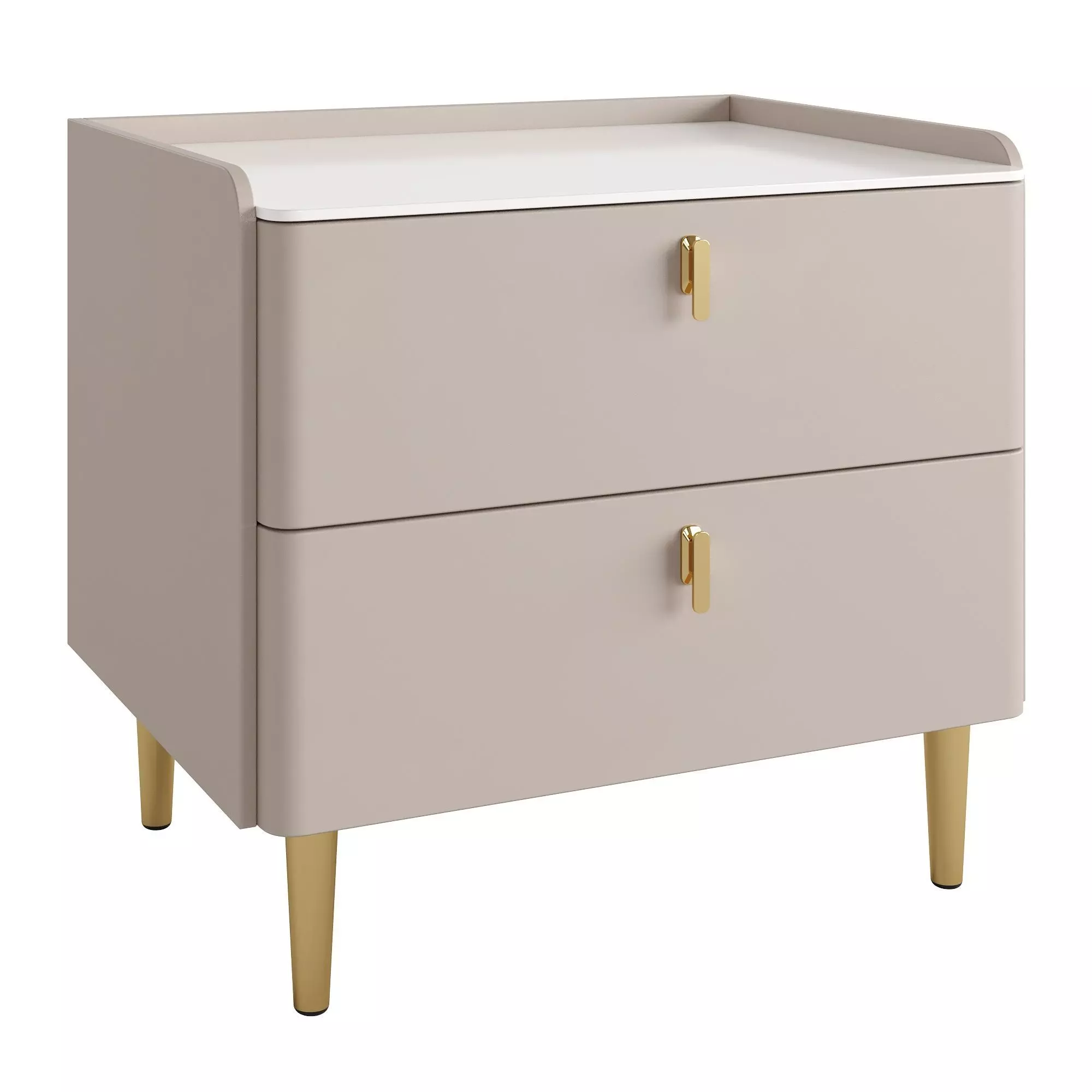 Litfad - Lavish Drawer Storage Nightstand 3D model