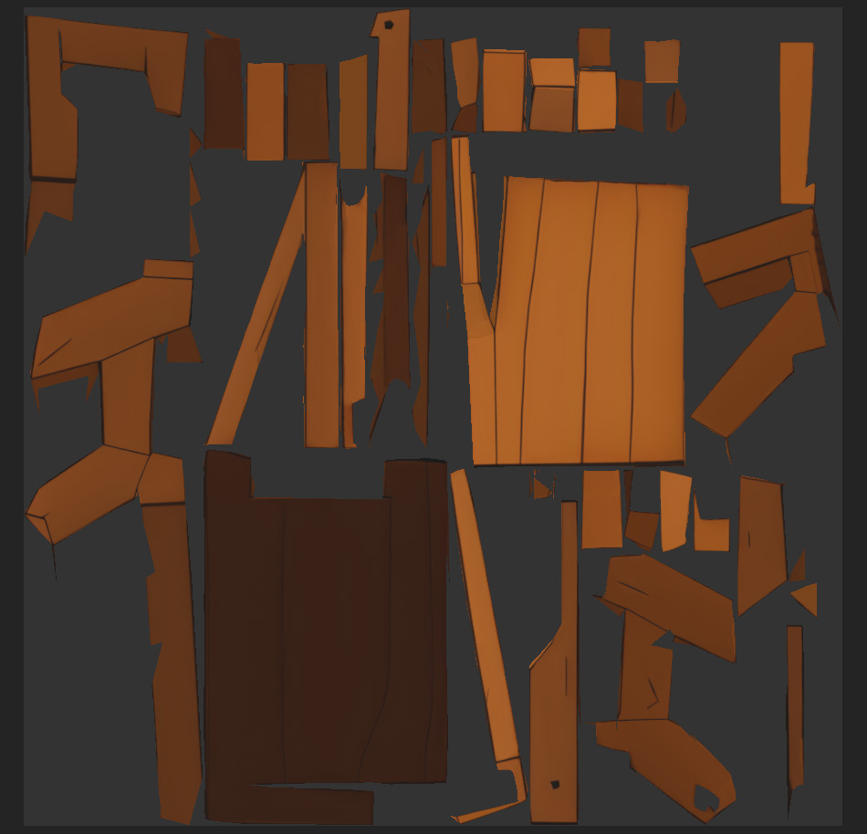 Modular Low Poly Wooden Crate Set Low-poly 3D model_25