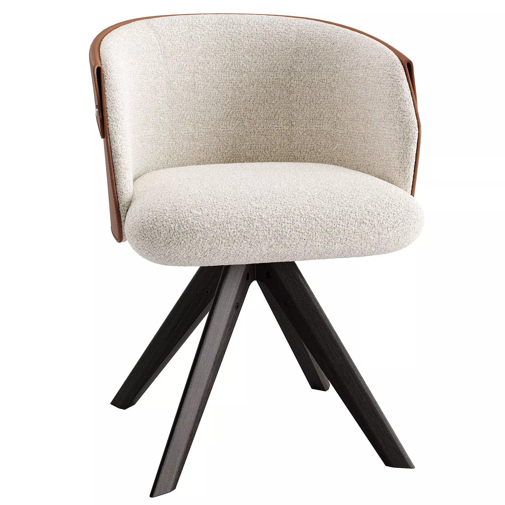 Flexform Swivel dining Armchair Ozzy 3D model