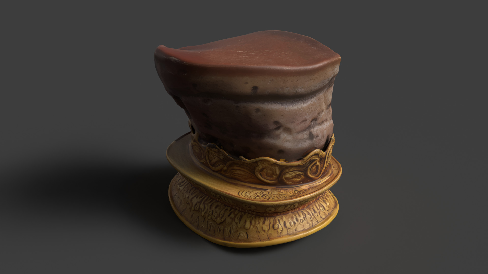 Chinese meat shape stone figure  Low-poly 3D model_5