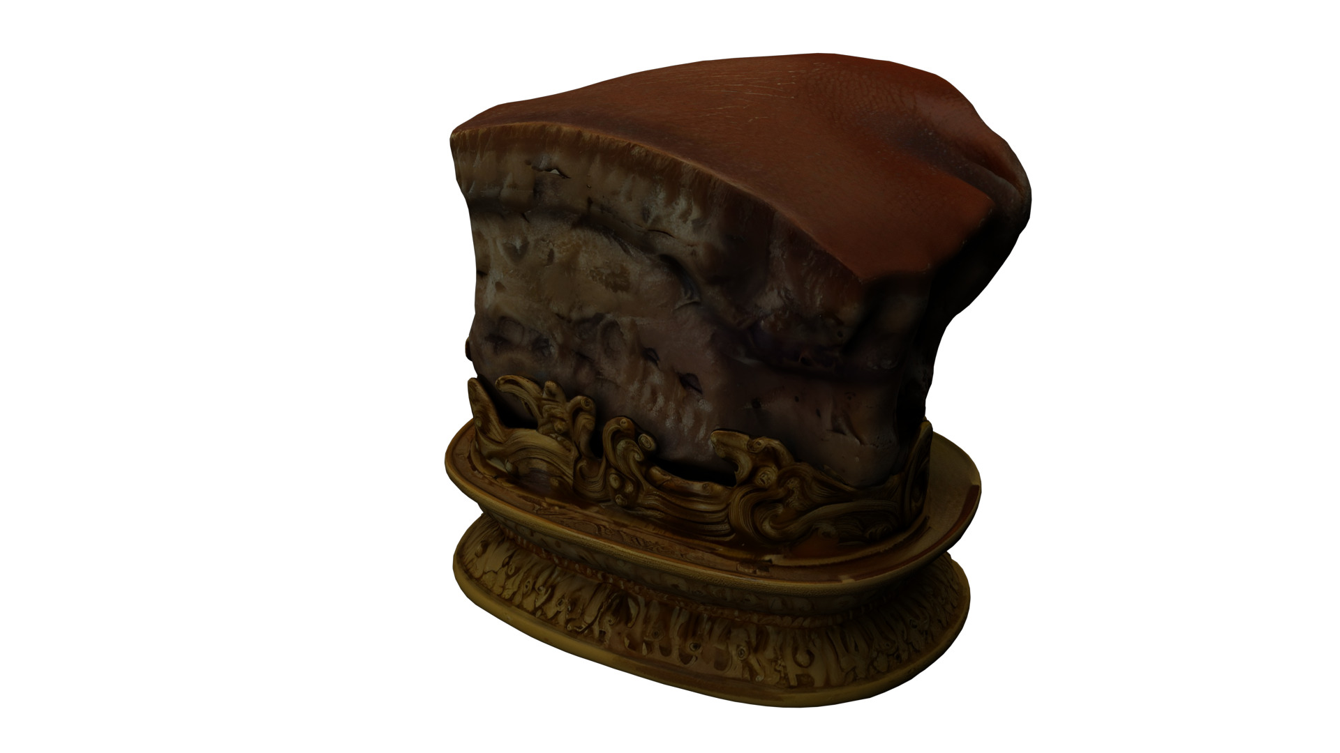 Chinese meat shape stone figure  Low-poly 3D model_7