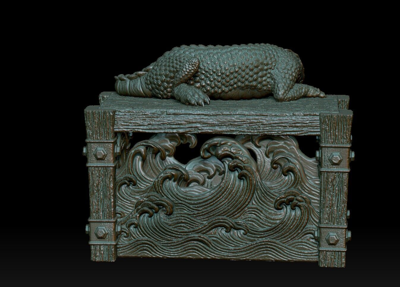 Dragon King Beast Tamer of the Waves 3D print model_3