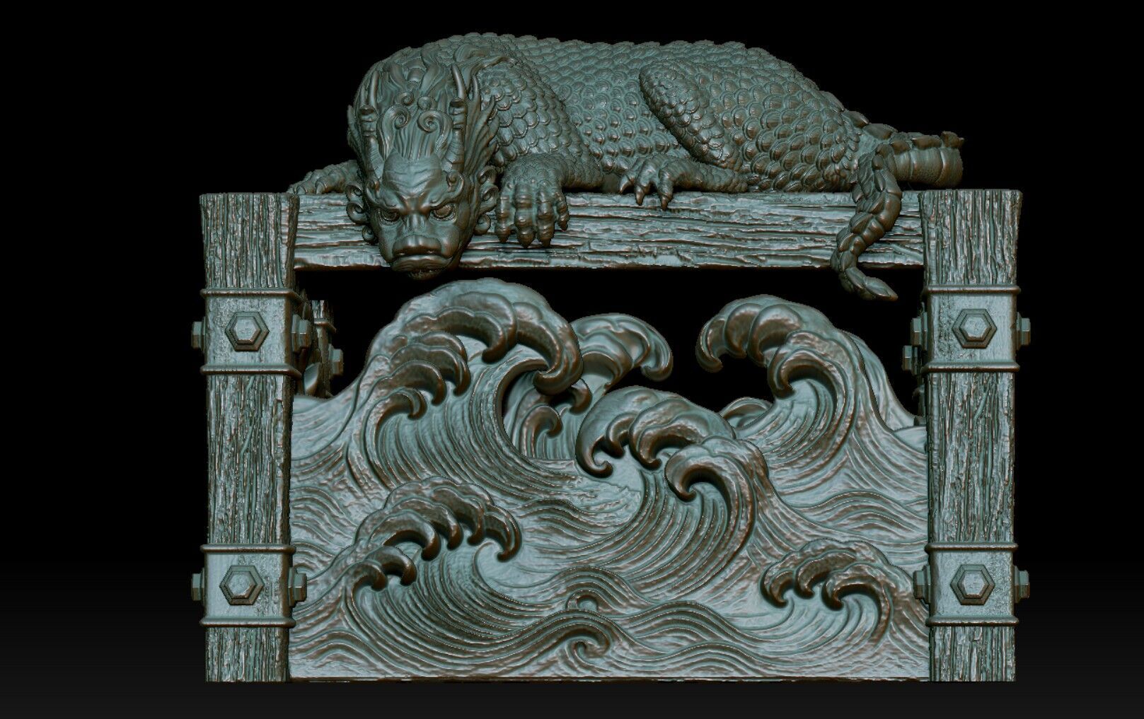 Dragon King Beast Tamer of the Waves 3D print model_1