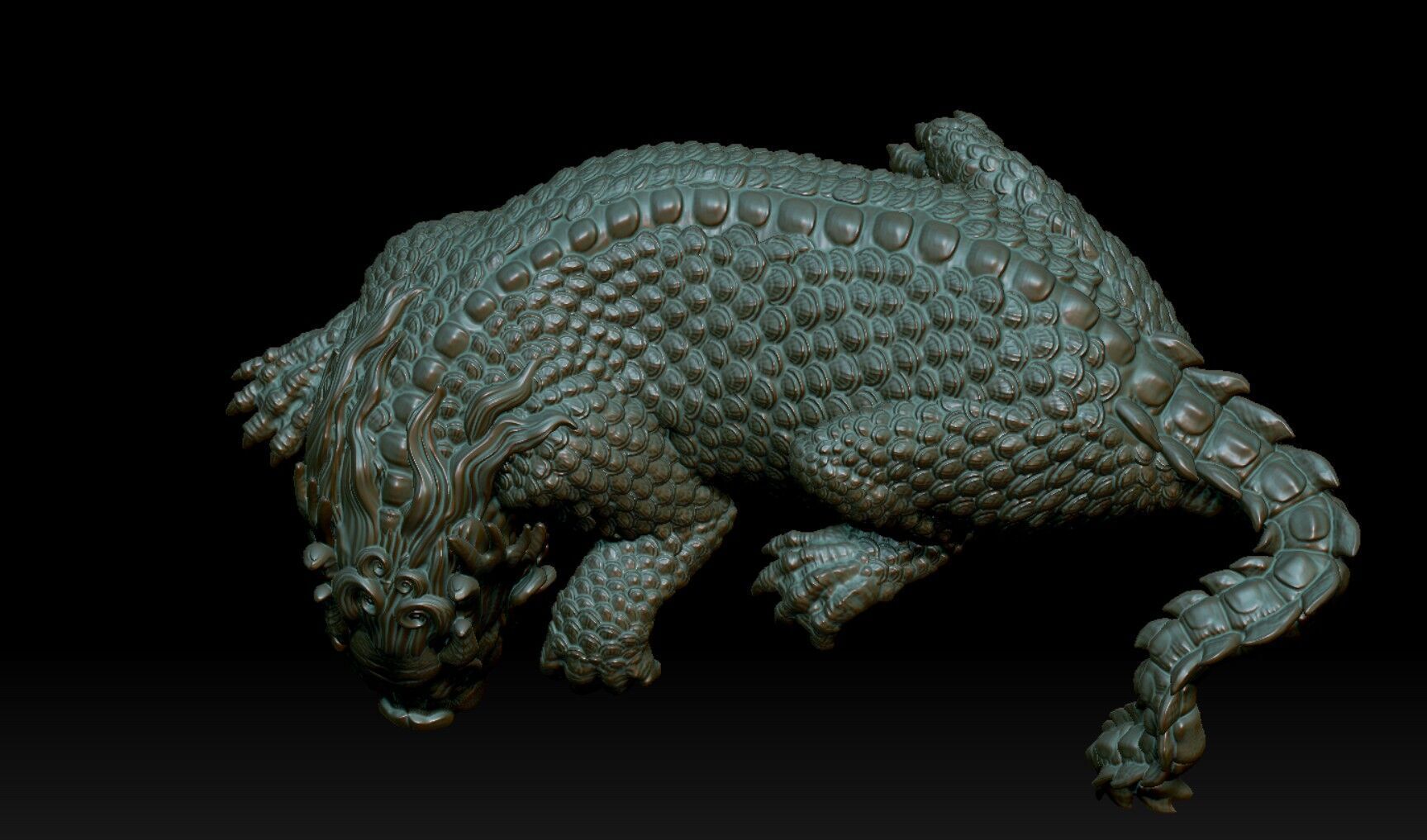 Dragon King Beast Tamer of the Waves 3D print model_5