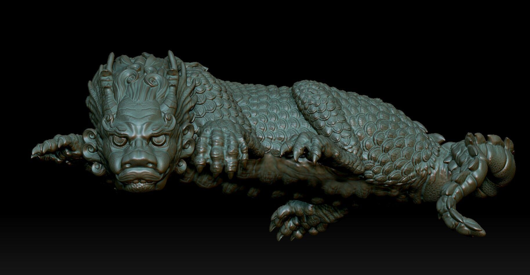 Dragon King Beast Tamer of the Waves 3D print model_4