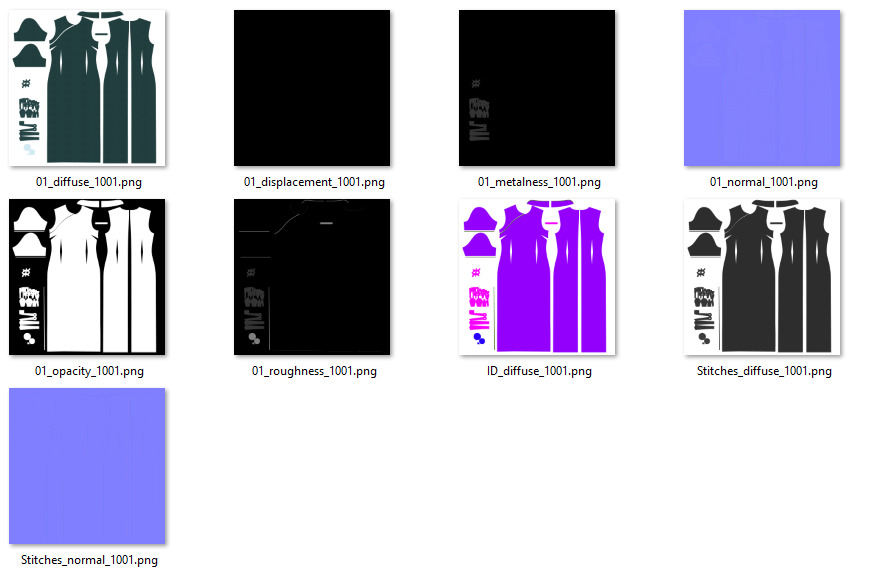 Female Cheongsam 3D model_2
