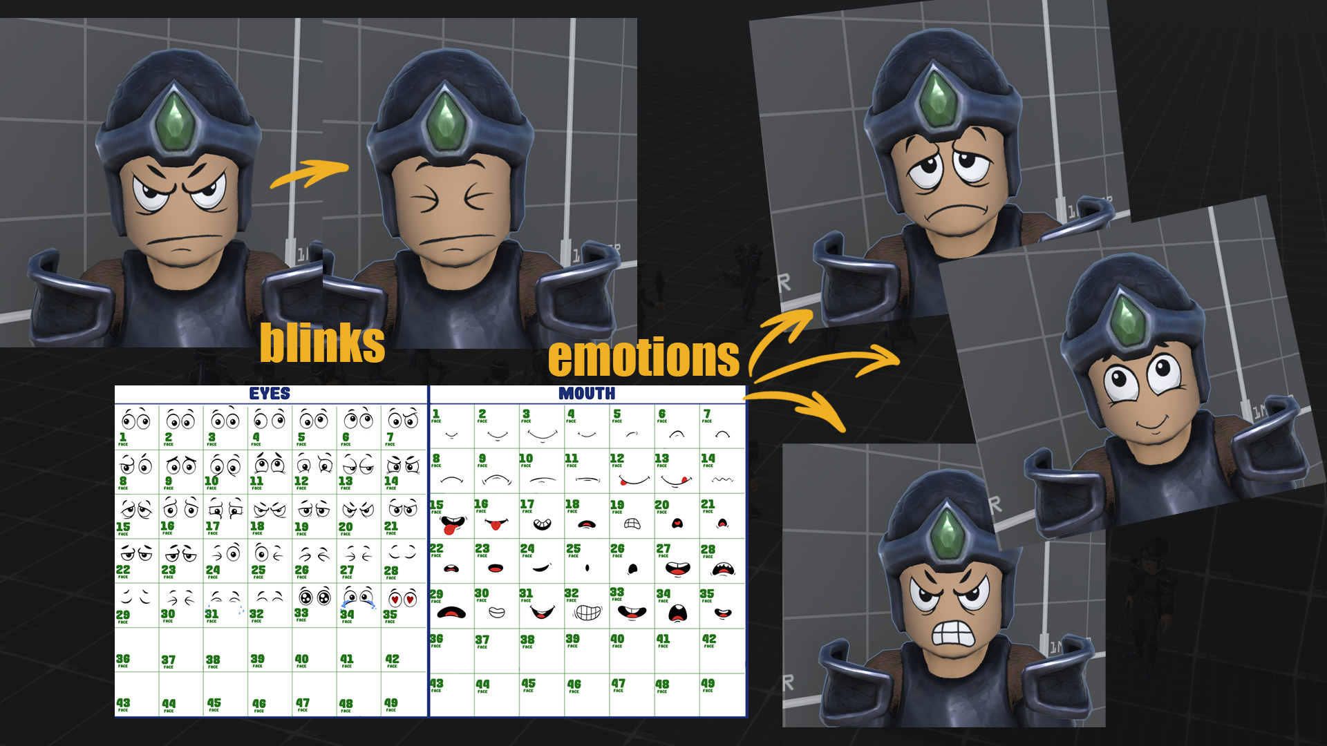 Knight  Low-poly 3D model_10