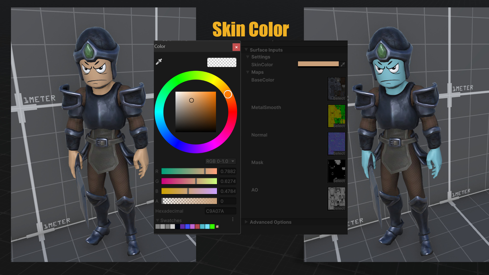 Knight  Low-poly 3D model_14