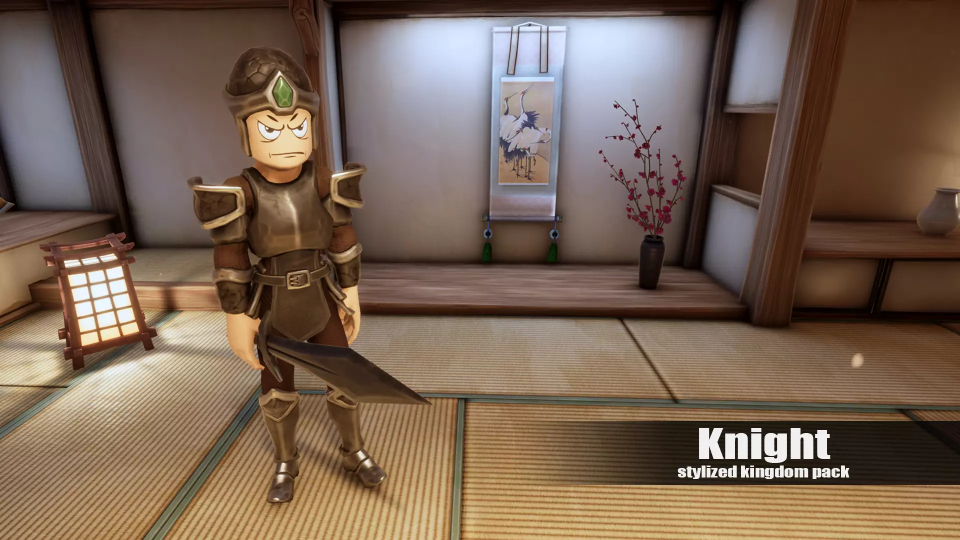 Knight  Low-poly 3D model_0