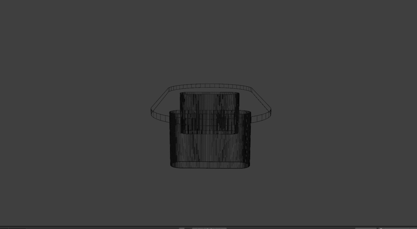 Wooden Wide Table 3D model_5