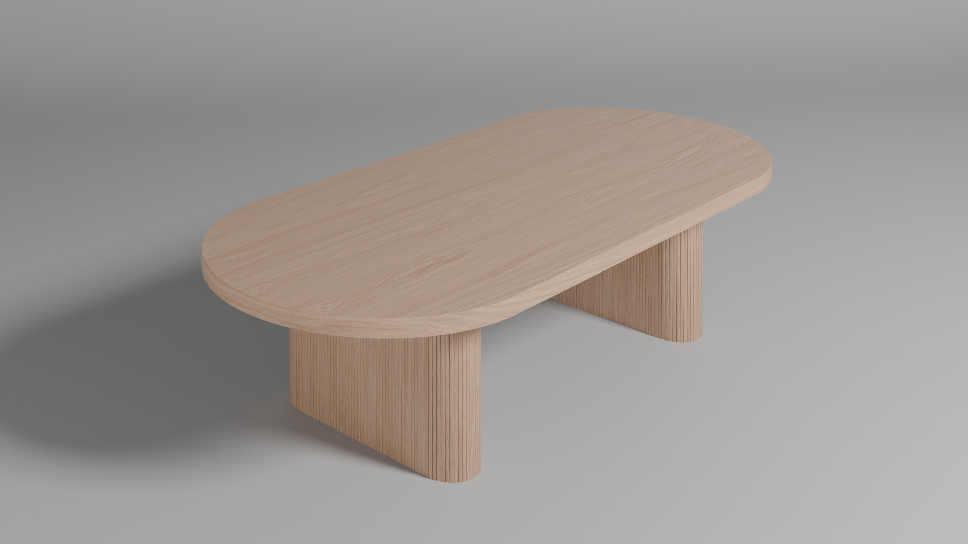 Wooden Wide Table 3D model_1