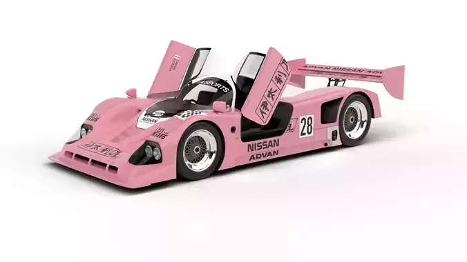 Nissan R90CK Italya Team Racing 1990 HQ 3d model 3D model