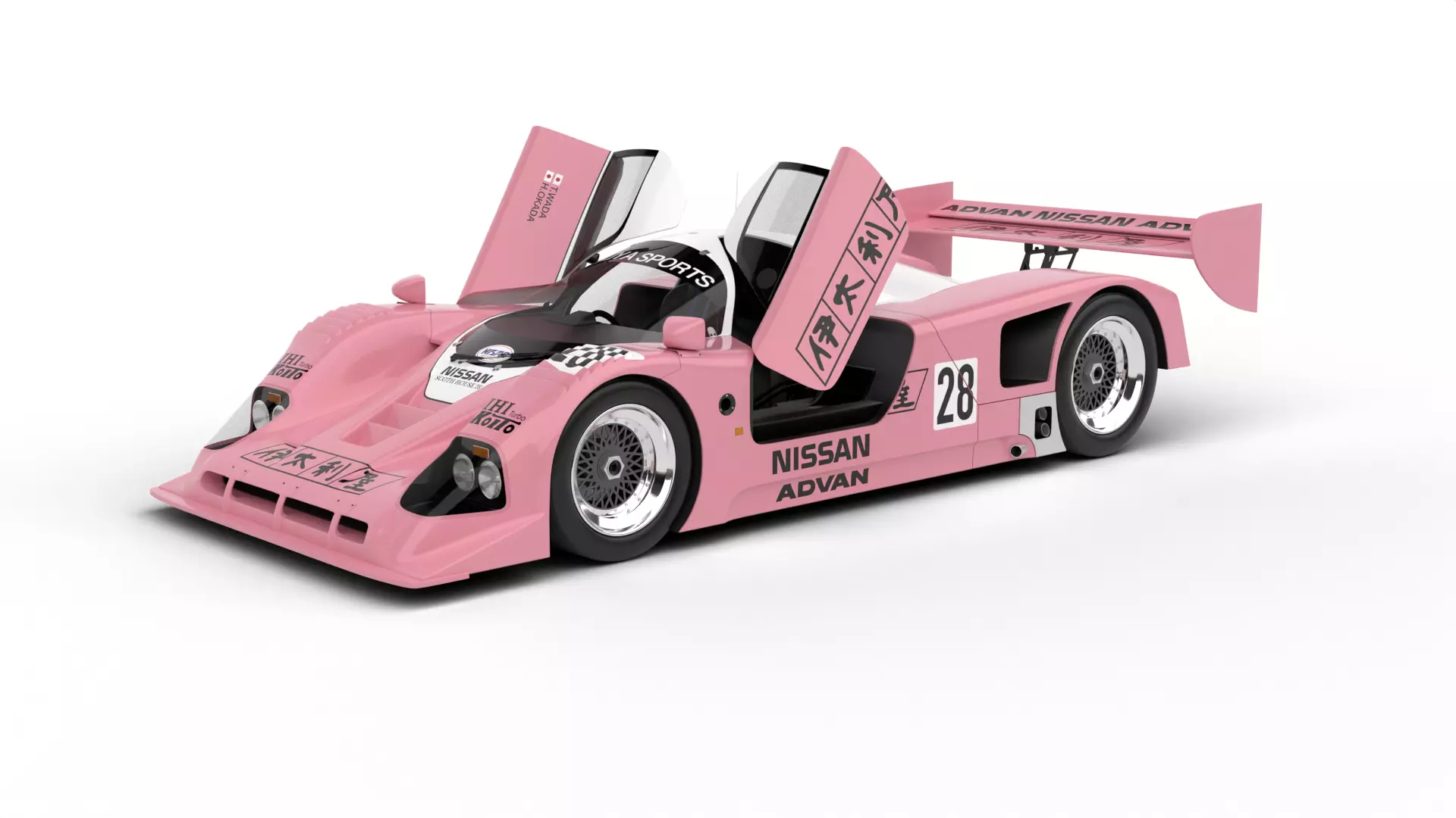 Nissan R90CK Italya Team Racing 1990 HQ 3d model 3D model_0