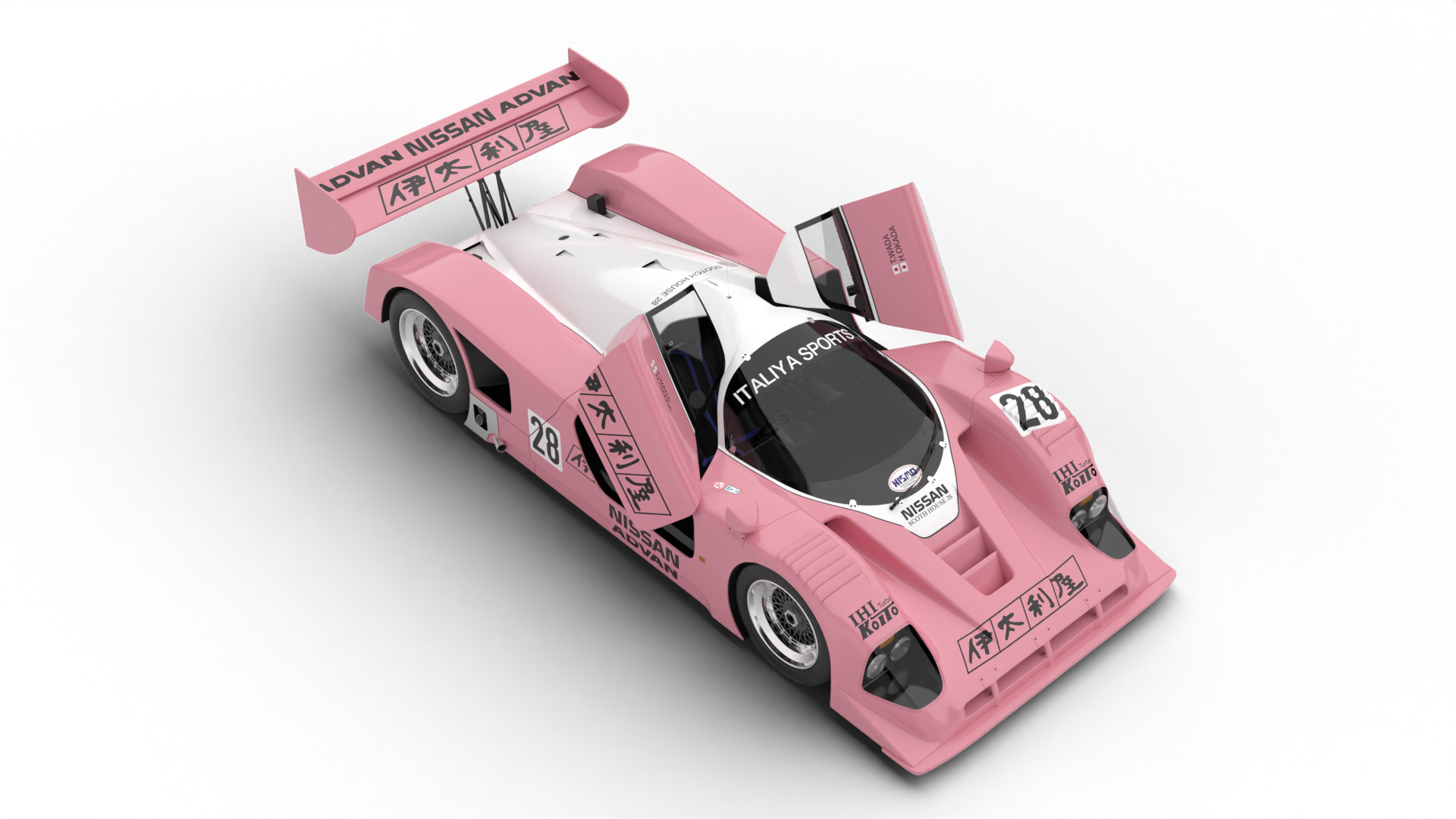 Nissan R90CK Italya Team Racing 1990 HQ 3d model 3D model_8