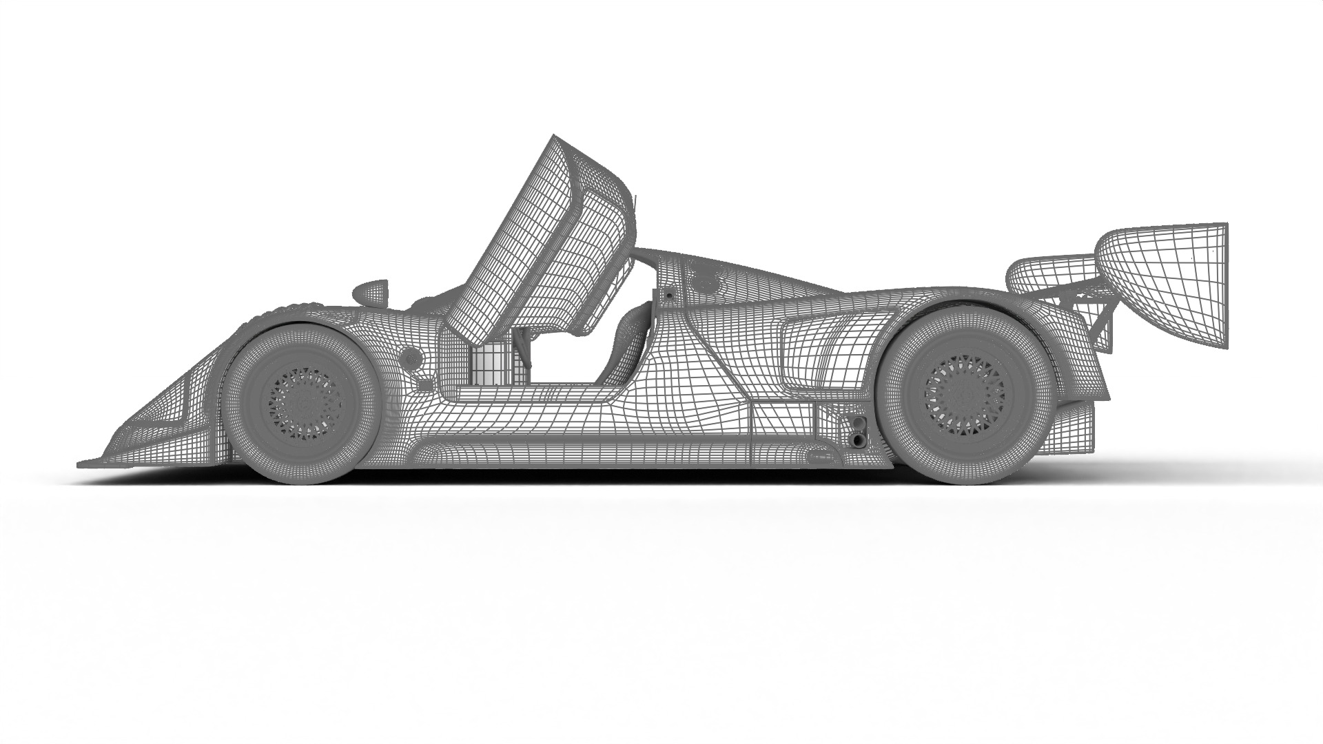 Nissan R90CK Italya Team Racing 1990 HQ 3d model 3D model_35