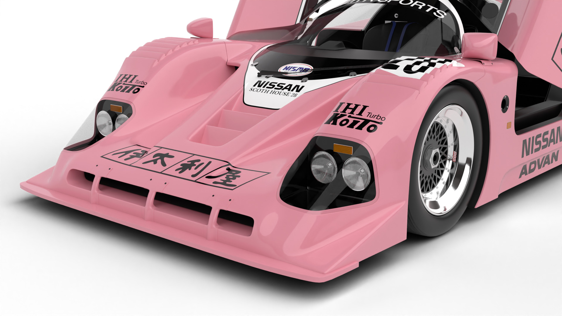 Nissan R90CK Italya Team Racing 1990 HQ 3d model 3D model_2